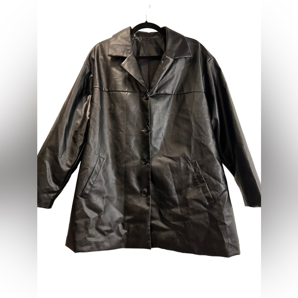 faux leather jacket (oversized)